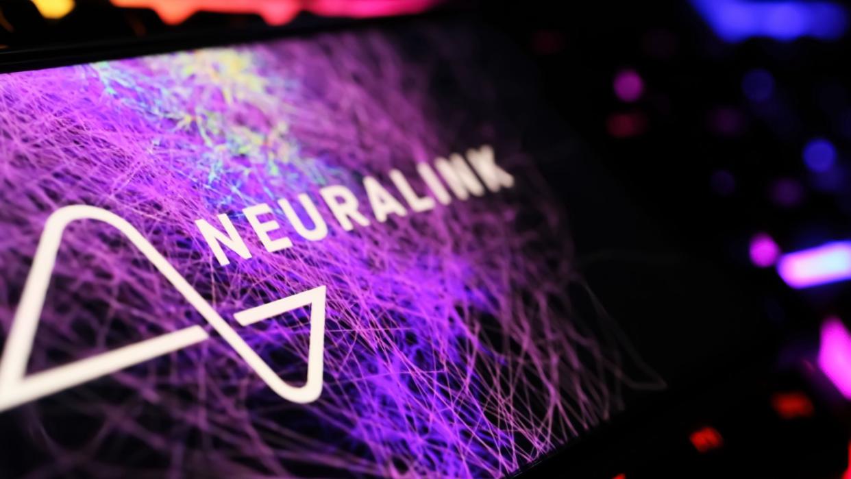 Neuralink logo on smartphone