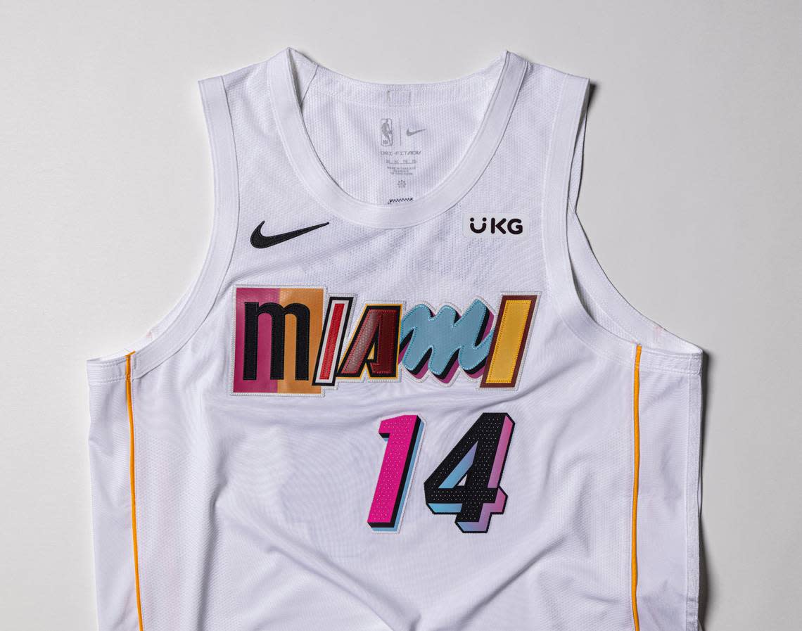 The Miami Heat unveiled its Miami Mashup Vol. 2 City Edition uniform on Thursday, Nov. 10, 2022.