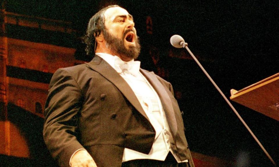 The Italian tenor Luciano Pavarotti