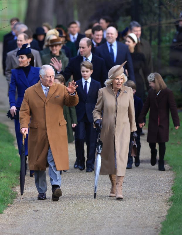 Kate Middleton, el príncipe Guillermo y el rey Carlos