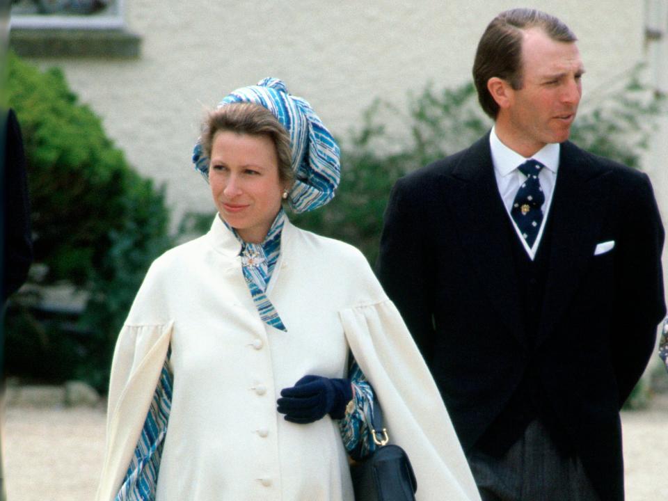 Pregnant Princess Anne with ex-husband Mark Phillips May 1981