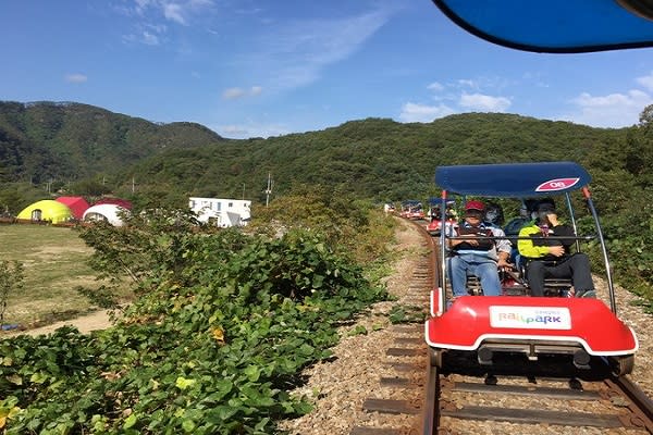 苗栗縣政府組團到韓國參觀3條RAIL BIKE路線 (圖 / 苗栗縣政府)