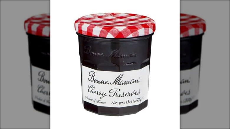Bonne Maman cherry preserves jar