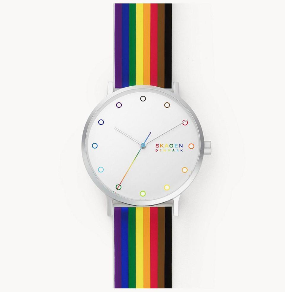 Aaren Pride Three-Hand Multi-Colored Silicone 41mm Watch