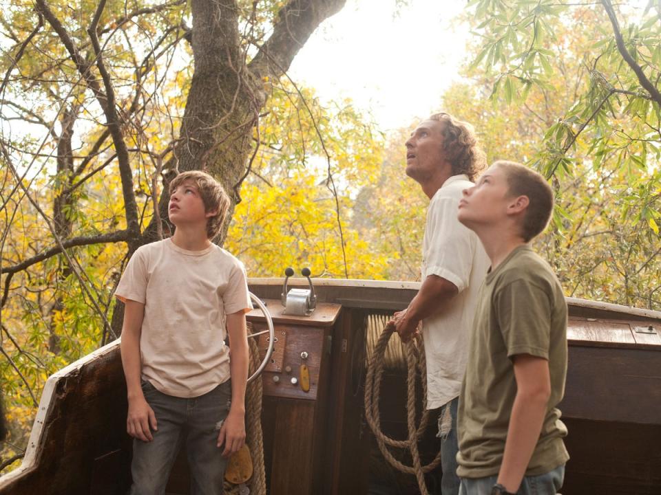 Tye Sheridan, Matthew McConaughey and Jacob Lofland in ‘Mud' (Jim Bridges)
