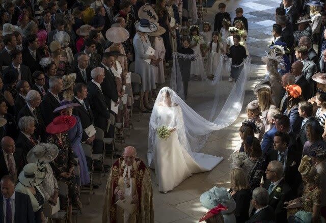 Meghan Markle Walking Down the Aisle