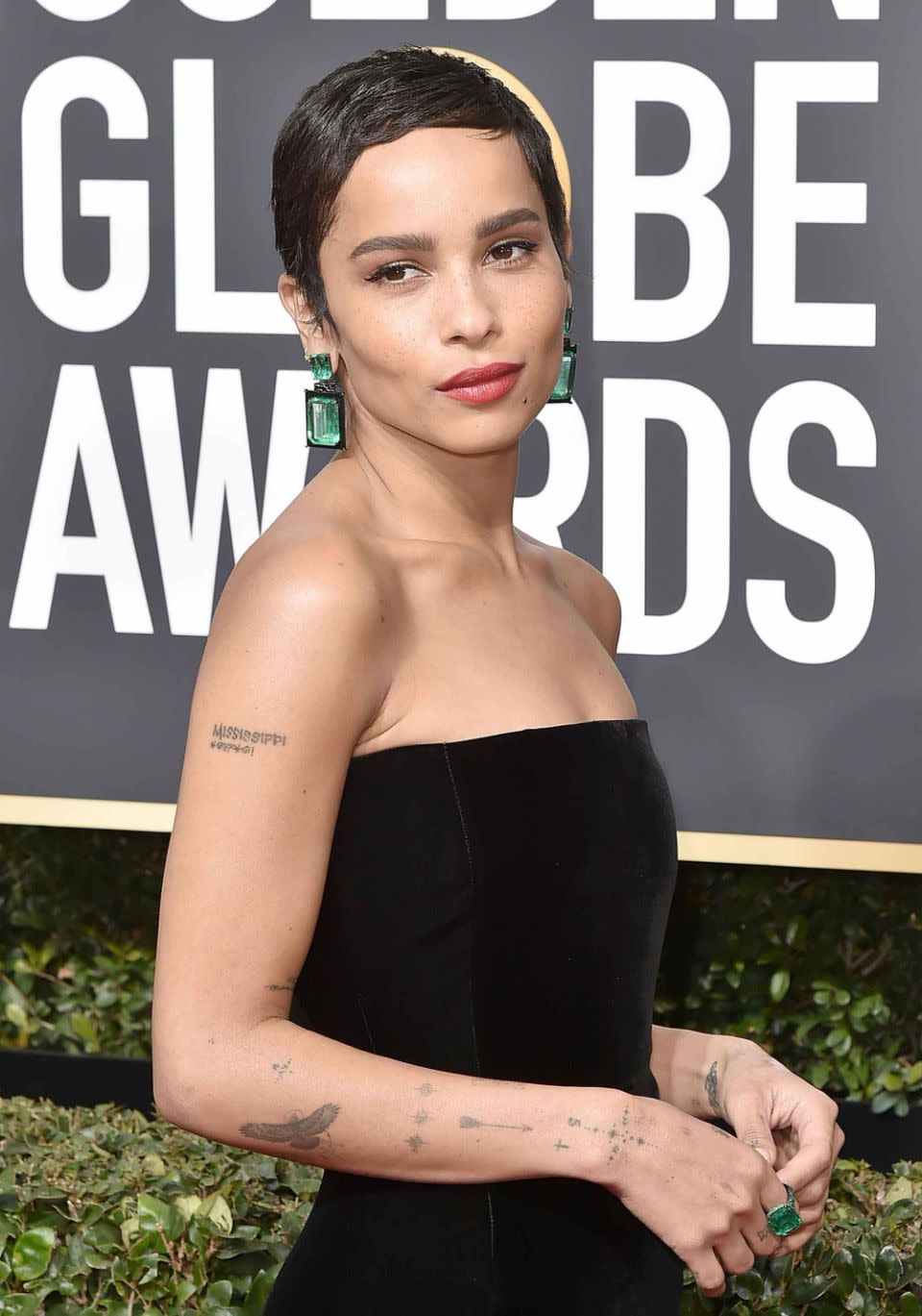 Zoe Kravitz also declared her support for Oprah to run for president at the Golden Globes. Source: Getty