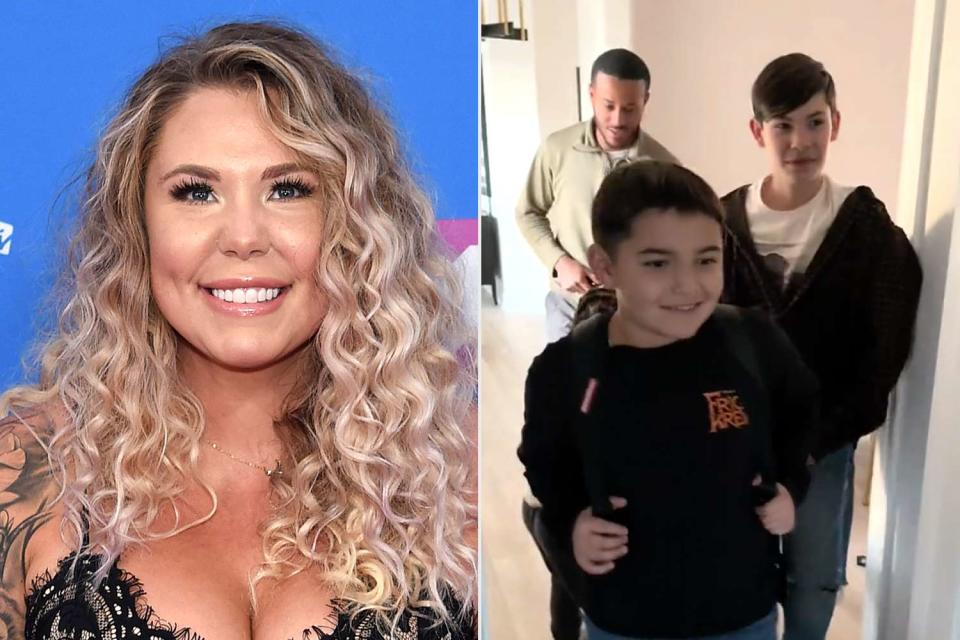 <p>Jamie McCarthy/Getty; Kailyn Lowry/Tiktok</p> Kailyn Lowry surprises sons with Christmas tree.