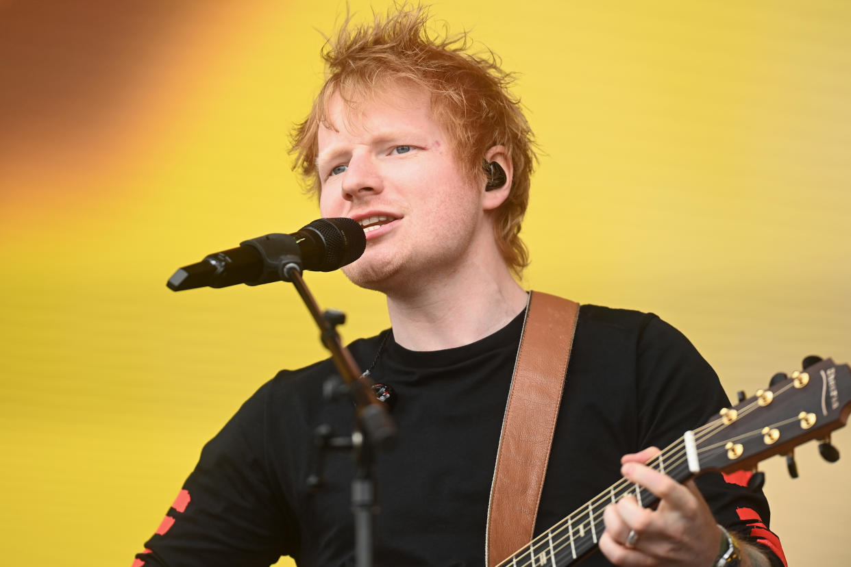 Ed Sheeran performs on stage during Radio 1's Big Weekend 2022