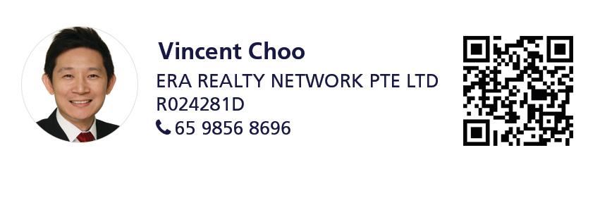 Contact details of marketing agent, Vincent Choo from ERA Realty Network, CEA Registration No: R024281D, Mobile: 9856 8696