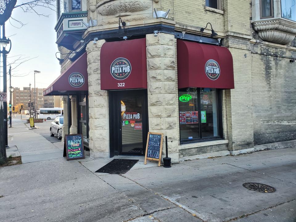State Street Pizza Pub opened in a Cream City brick building near Fiserv Forum.