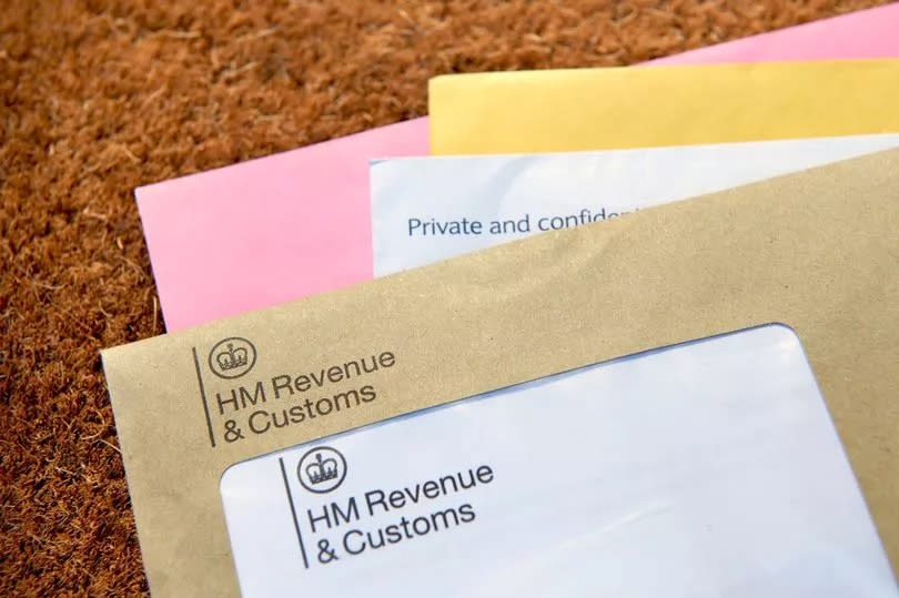 Photograph shows HMRC envelope