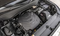 <p>This engine makes 291 horsepower and 262 lb-ft of torque-a modest increase of 1 hp and 10 lb-ft compared to the Santa Fe XL's 3.3-liter V-6-and is capable of running on the Atkinson cycle for better fuel economy.</p>