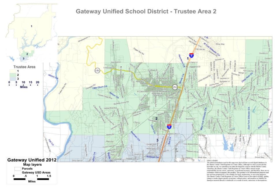 The Gateway Unified School District is accepting applications for a member of the board of trustees to represent Area 2.