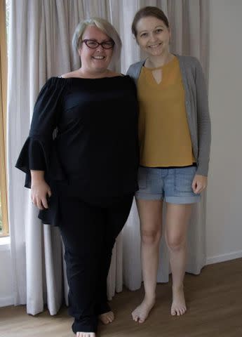 <p>Ehlers-Danlos Syndromes New Zealand Facebook</p> Stephanie Aston (right) with a member of the New Zealand EDS community.