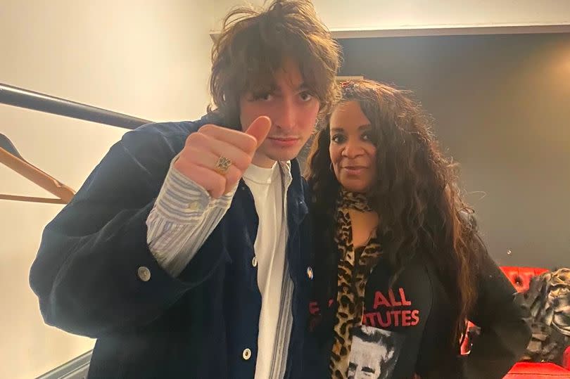 Rowetta with Gene Gallagher after watching his band Villanelle perform -Credit:Rowetta/@Instagram