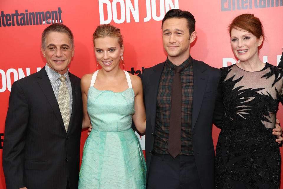 Tony Danza, Scarlett Johansson, Joseph Gordon-Levitt and Julianne Moore attend "Don Jon" New York Premiere