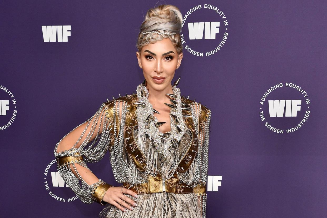 US television personality Farrah Abraham attends the 2021 Women in Film (WIF) Honors celebrating "Trailblazers of the New Normal" at the Academy Museum of Motion Pictures in Los Angeles, California, on October 6, 2021. (Photo by Chris Delmas / AFP) (Photo by CHRIS DELMAS/AFP via Getty Images)