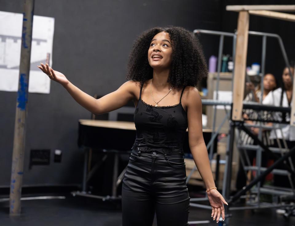 Maleah Joi as Ali in 'Hell's Kitchen' rehearsal