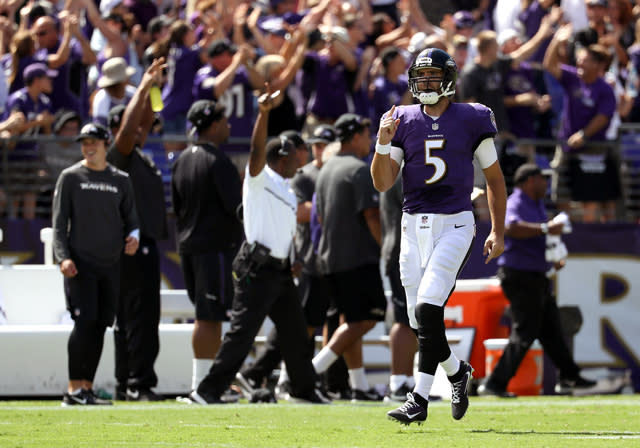The Ravens passing game should be in good shape on Sunday