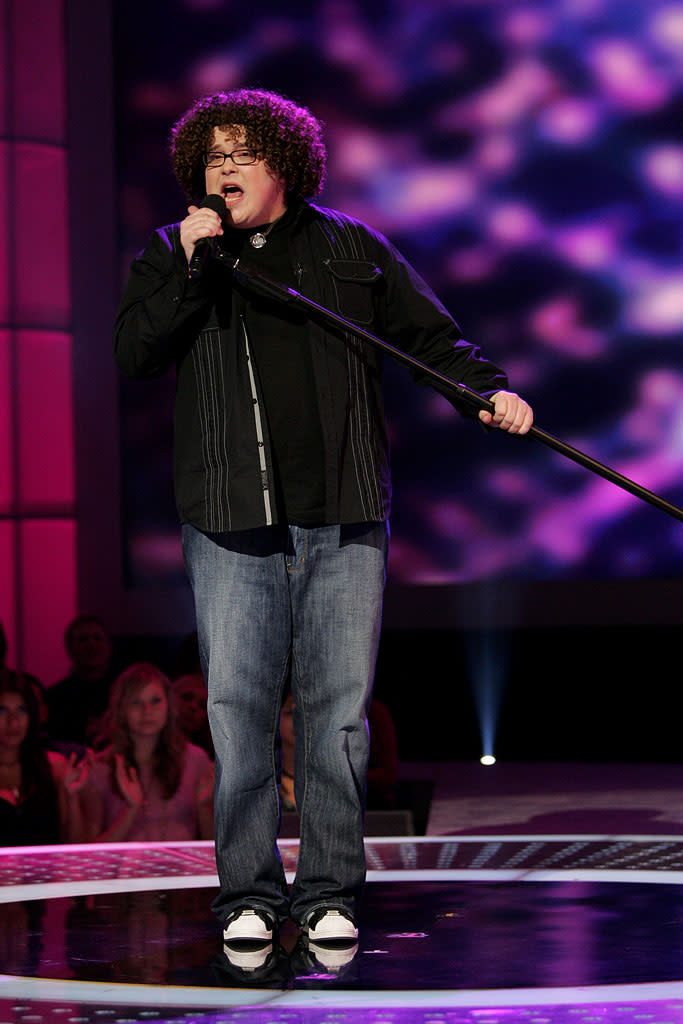 Chris Sligh performs in front of the judges on the 6th season of American Idol.