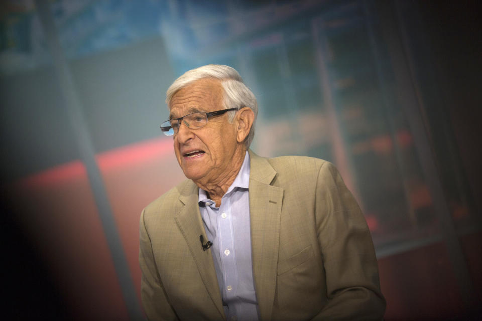 Alan Patricof, co-founder of Greycroft Partners LLC, speaks during a Bloomberg Television in New York, U.S., on Thursday, Sept. 1, 2016. Patricof said the carried interest tax 'loophole' should be closed. Photographer: Victor J. Blue/Bloomberg via Getty Images