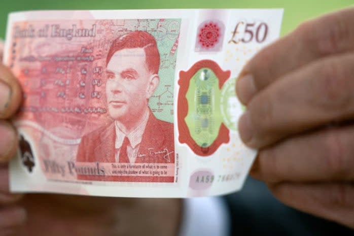 De La Rue prints the new Alan Turing £50 note (REUTERS)