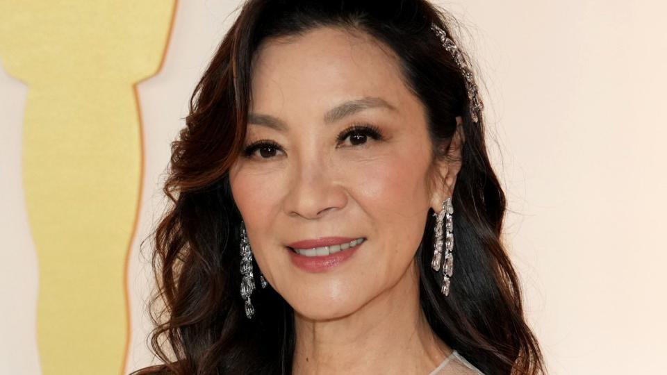 Michelle Yeoh showing makeup tricks every woman over 40 should know