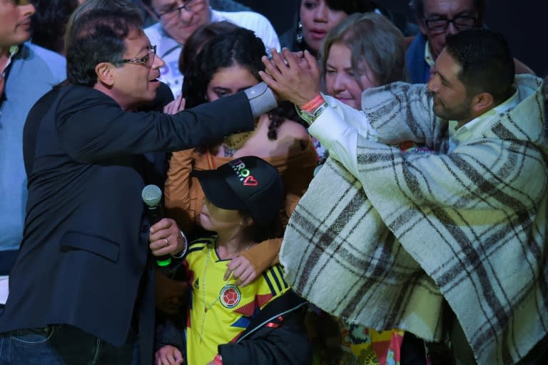 Colombian presidential candidate Gustavo Petro, a leftist, sqaures off against conservative Ivan Duque in a June 17, 2018 runoff