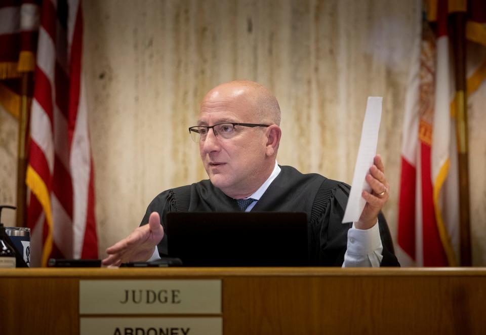 Judge J.Kevin Abdoney denied a motion by a defense attorney to change Polk jail policies or have her clients transported to her office or the courthouse for legal consultations.