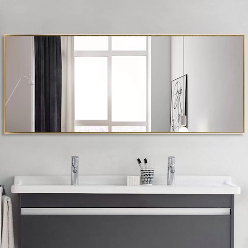 Mercury Row Sneller Glam Bathroom Mirror, Bathroom Mirrors