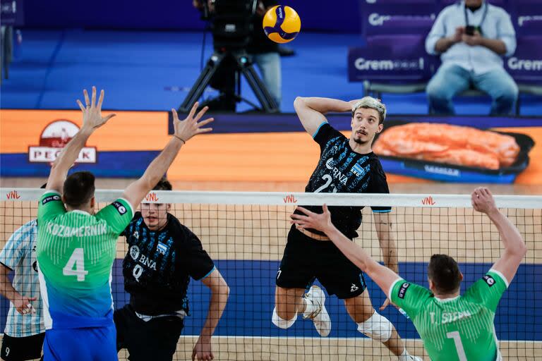 La selección argentina no pudo con Eslovenia en el arranque de la última etapa de la VNL