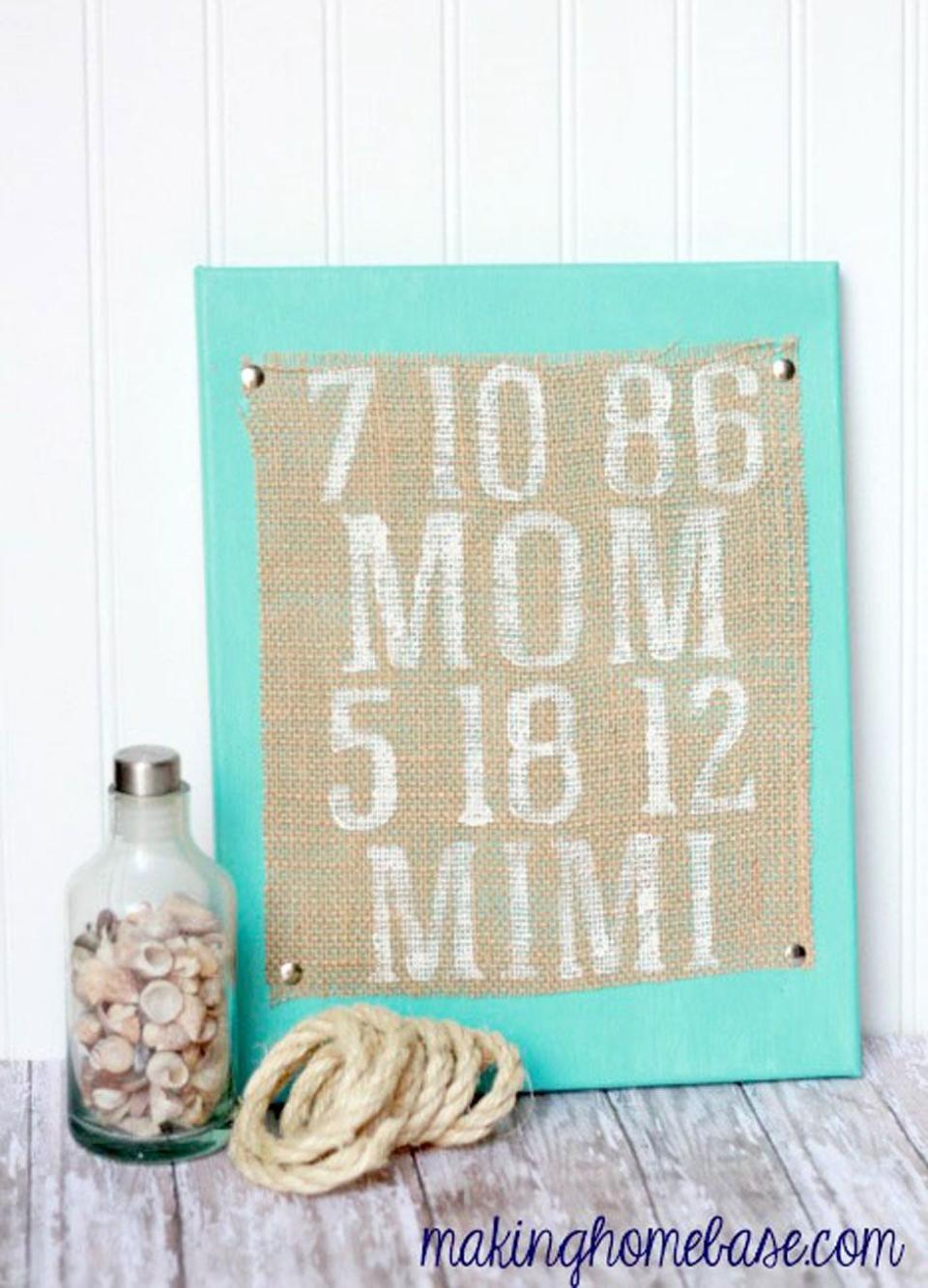 Painted Burlap Canvas