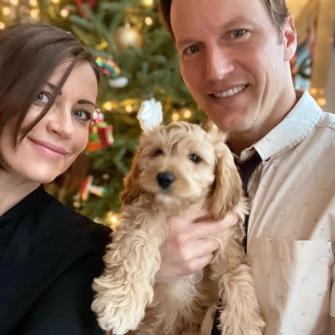 <p>Patrick Wilson Instagram</p> Patrick Wilson and Dagmara Dominczyk with their dog Eddie Van Wilson.