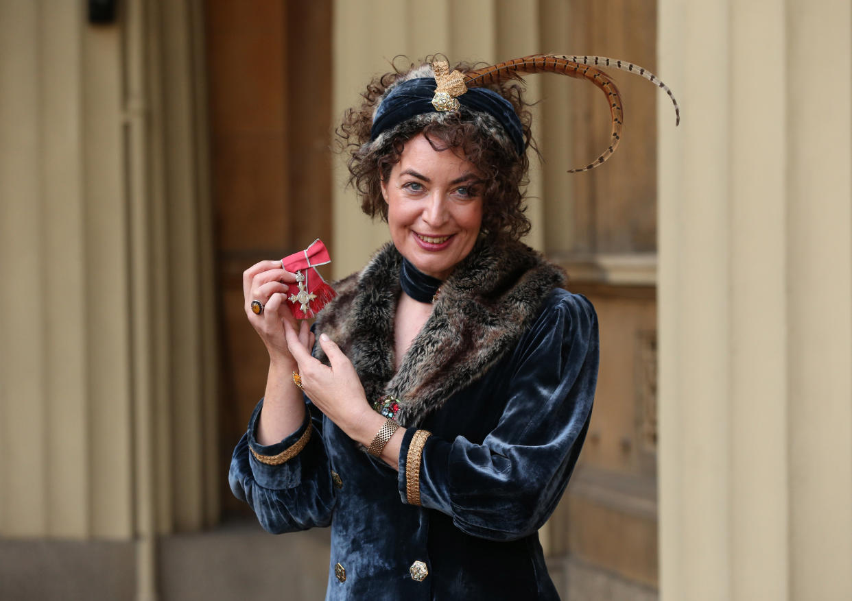 Kate Clanchy following an Investiture ceremony at Buckingham Palace, London.