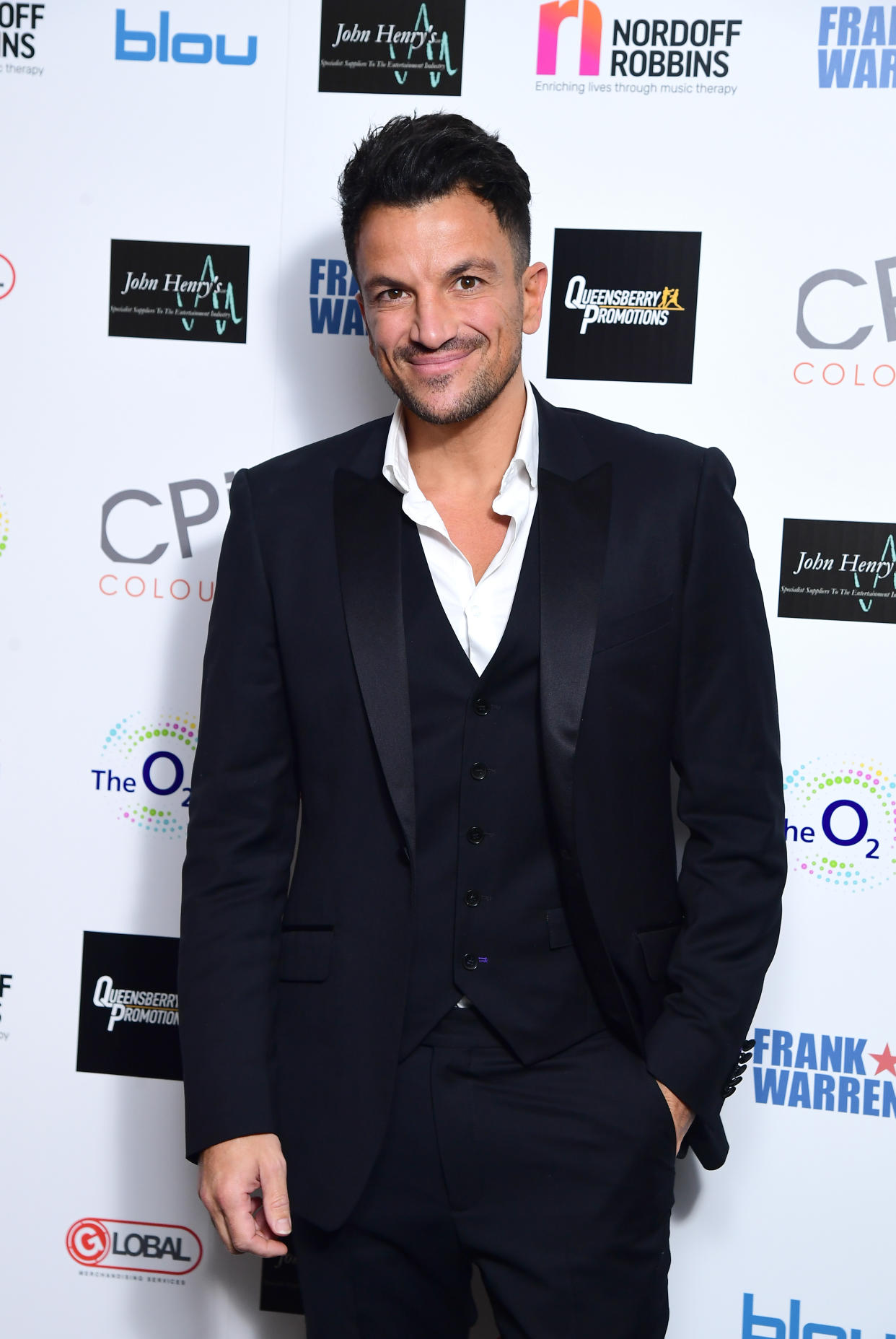 Peter Andre attending the Nordoff Robbins Boxing Dinner held at the Hilton Hotel, London.