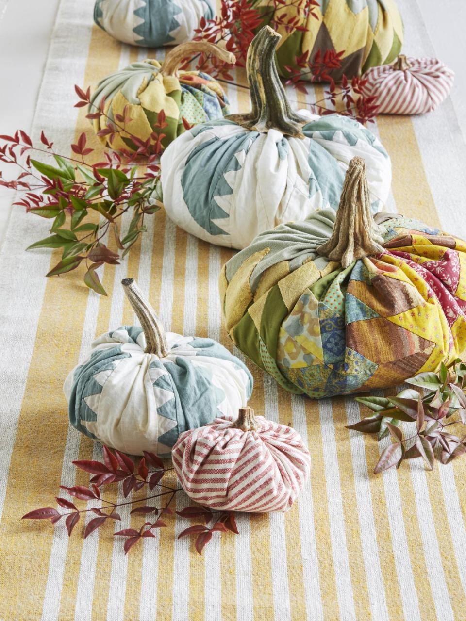 Fabric Pumpkin Centerpiece