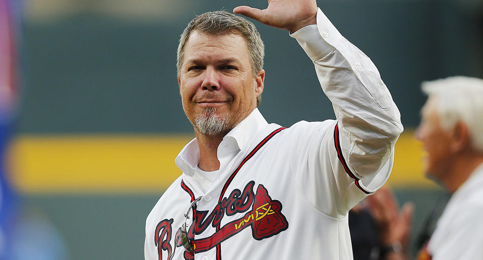 The gift of a Chipper Jones autographed baseball left one fan overwhelmed with emotions. (AP)