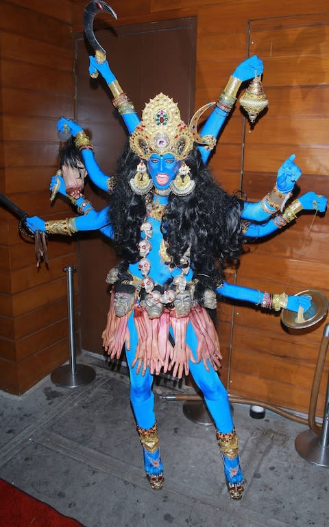 Heidi Klum dressed as Kali, Hindu Goddess in 2008 - Credit: Rex