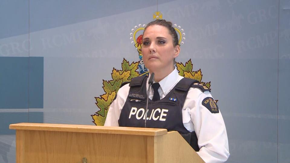 RCMP Supt. Leanne MacMillan, assistant central Alberta district officer, says the investigation is ongoing despite the arrest. (Chris Mihalaides/CBC - image credit)