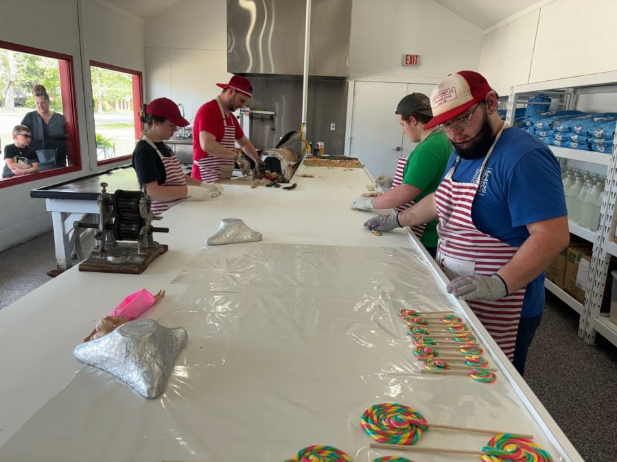 Candy being made at Lindale Candy Company.