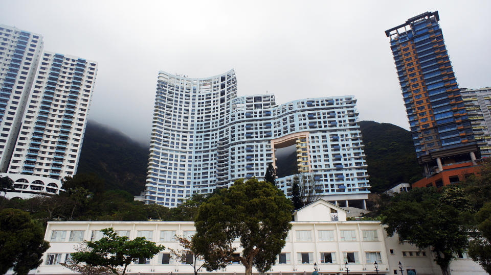 Repulse Bay is one of the most luxury area of Hong Kong. These building are for rich Hong Kong Citizens.