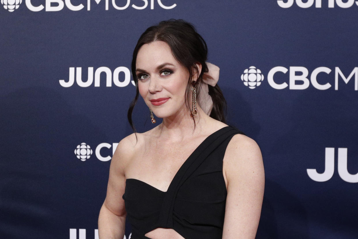 Olympian Tessa Virtue looked toned in a new set of swimsuit photos.  (Photo credit should read LARS HAGBERG/AFP via Getty Images)