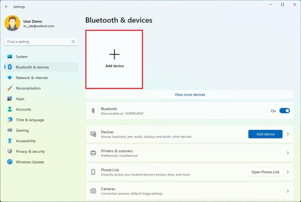 Bluetooth add device