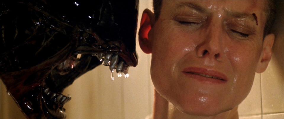 Ripley faces the xenomorph for a third time, in Alien 3.