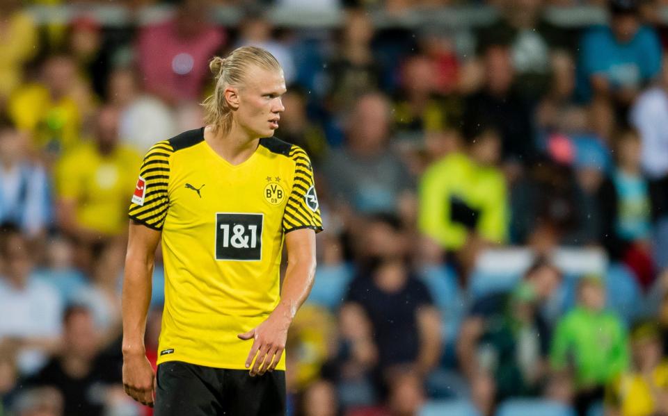 Erling Haaland in action during the Preseason Friendly match between Borussia Dortmund and FC Bologna on July 30, 2021 - Getty Images