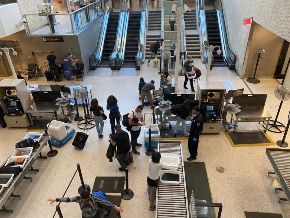 TSA checkpoint at JFK