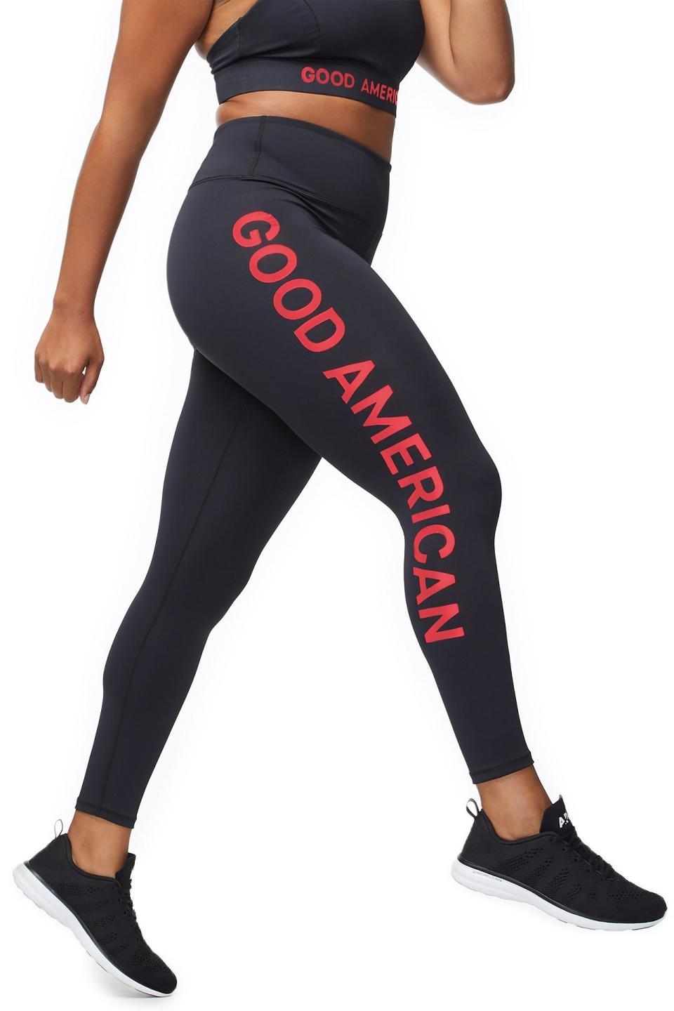 <p>I am all about supportive, high-waisted leggings like these. I also love the reflective logo down the side of these black-and-red stunners.<br><a rel="noopener" href="https://fave.co/2ArVweA" target="_blank" data-ylk="slk:Shop it:;elm:context_link;itc:0;sec:content-canvas" class="link "><strong>Shop it:</strong> </a>The Core Power Legging, $99 (take 25% off with code EXTRA25), <a rel="noopener" href="https://fave.co/2ArVweA" target="_blank" data-ylk="slk:goodamerican.com;elm:context_link;itc:0;sec:content-canvas" class="link ">goodamerican.com</a> </p>