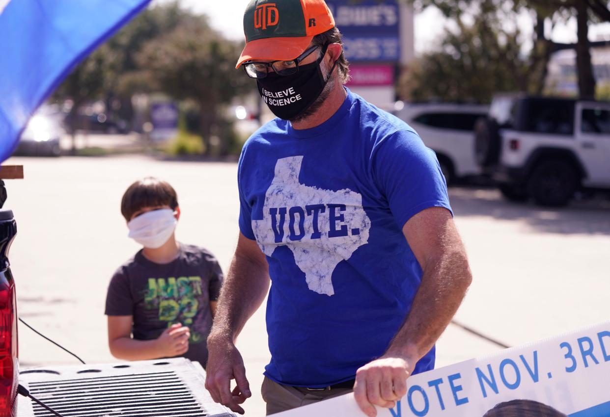 Campaigning for Joe Biden in Plano, Texas (AP)