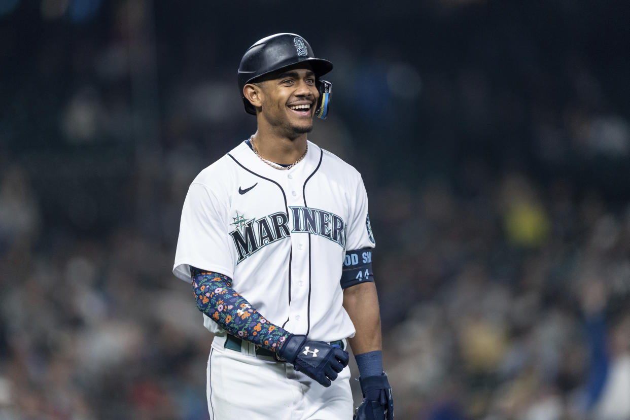 Julio Rodriguez quickly established himself as a superstar, and the face of a rising Seattle Mariners team. (AP Photo/Stephen Brashear)